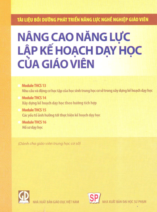 Nâng Cao Năng Lực Lập Kế Hoạch Dạy Học Của Giáo Viên – Học Liệu Số Ebooks PDF