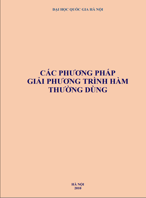 Các Phương Pháp Giải Phương Trình Hàm Thường Dùng – Học Liệu Số Ebooks PDF