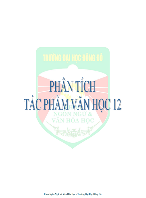 Học Liệu Số Phân Tích Tác Phẩm Văn Học Lớp 12