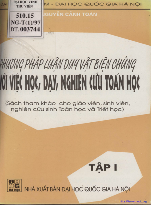 Học Liệu Số Phương Pháp Luận Duy Vật Biện Chứng Với Việc Học Dạy Nghiên Cứu Toán Học
