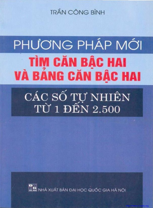 Học Liệu Số Phương Pháp Mới Tìm Căn Bậc Hai Và Bảng Cân Bậc Hai Các Số Tự Nhiên Từ 1 Đến 2500