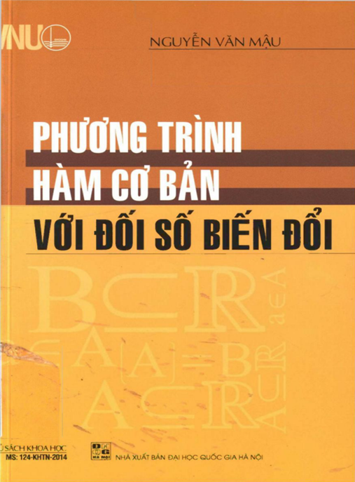 Học Liệu Số Phương Trình Hàm Cơ Bản Với Đối Số Biến Đổi