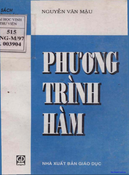 Học Liệu Số Phương Trình Hàm