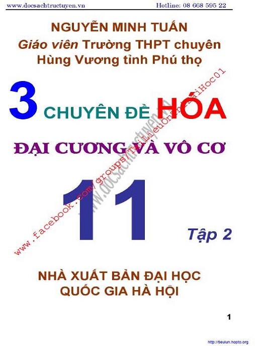 Học Liệu Số 3 Chuyên Đề Hóa Đại Cương Và Vô Cơ Lớp 11 Tập 2