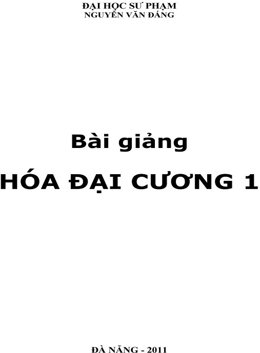 Học Liệu Số Bài Giảng Hóa Đại Cương Tập 1