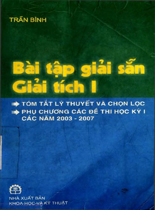 Học Liệu Số Bài Tập Giải Sẵn Giải Tích Tập 1
