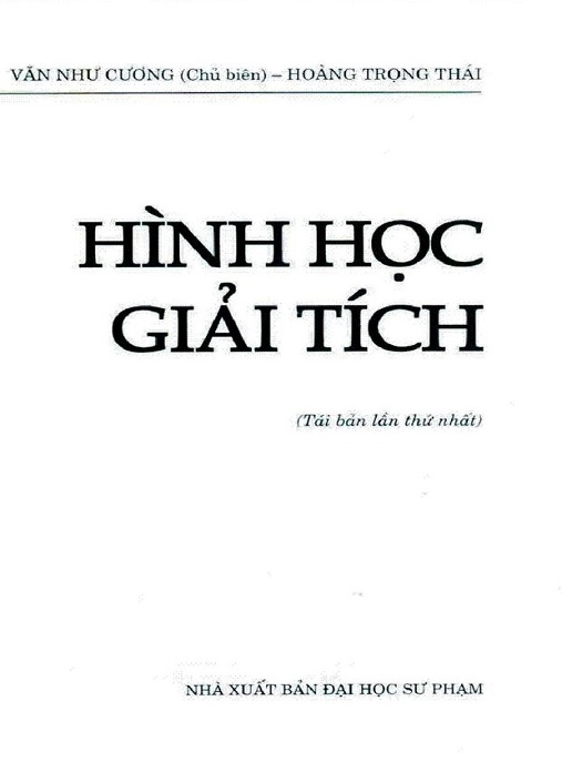 Học Liệu Số Hình Học Giải Tích