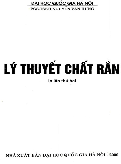 Học Liệu Số Lý Thuyết Chất Rắn