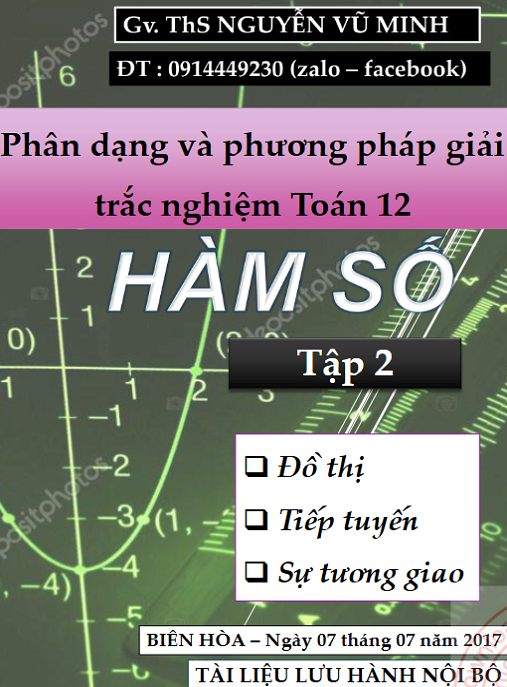 Học Liệu Số Phân Dạng Và Phương Pháp Giải Trắc Nghiệm Lớp 12 Tập 2 Hàm Số