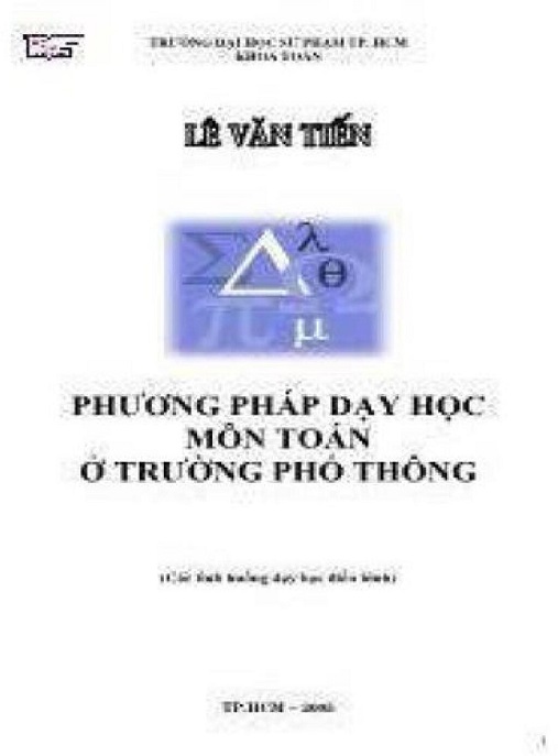 Học Liệu Số Phương Pháp Dạy Học Môn Toán Ở Trường Phổ Thông