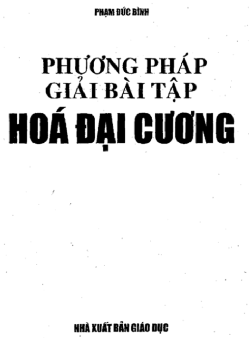 Học Liệu Số Phương Pháp Giải Bài Tập Hóa Đại Cương